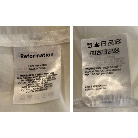 REFORMATION  Lissa Convertible Organic Stretch Cotton Midi Dress Size 10 - Picture 8 of 9